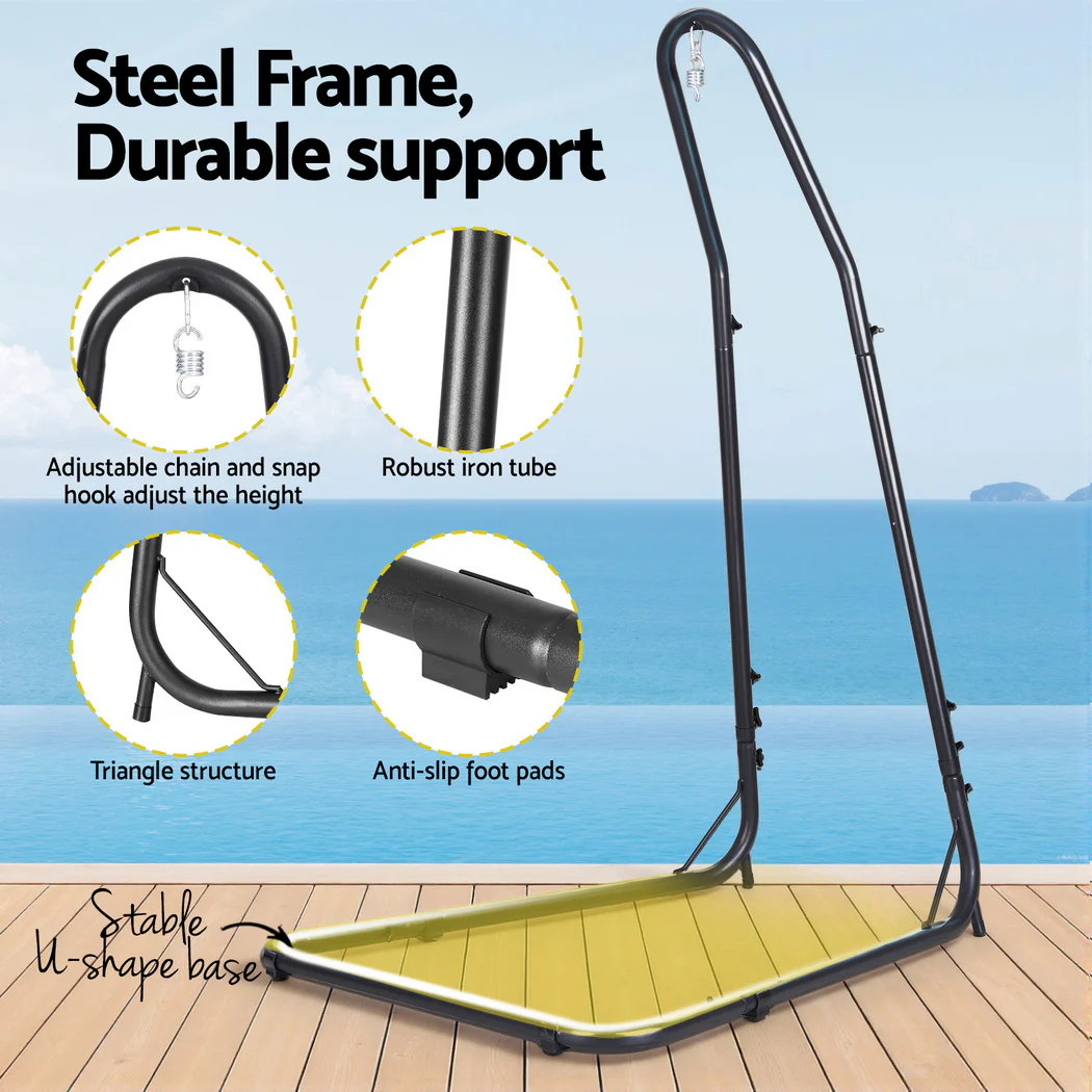 Hammock Hanging Chair with Steel Stand - Image 5