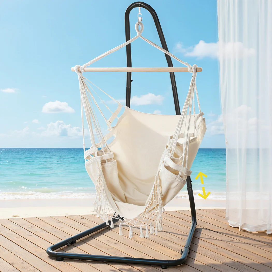 Hammock Hanging Chair with Steel Stand - Image 7