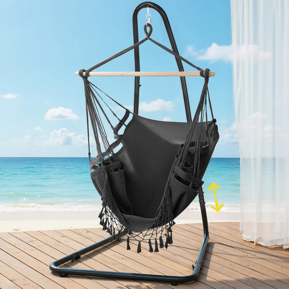 Hammock Hanging Chair with Steel Stand - Image 7