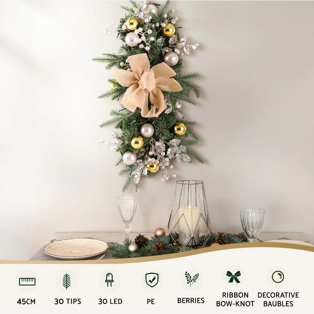 Hanging Christmas Garland 45cm Staircase Door Party Decor - Image 4