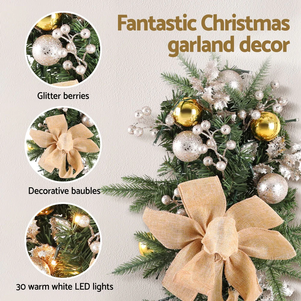 Hanging Christmas Garland 45cm Staircase Door Party Decor - Image 5