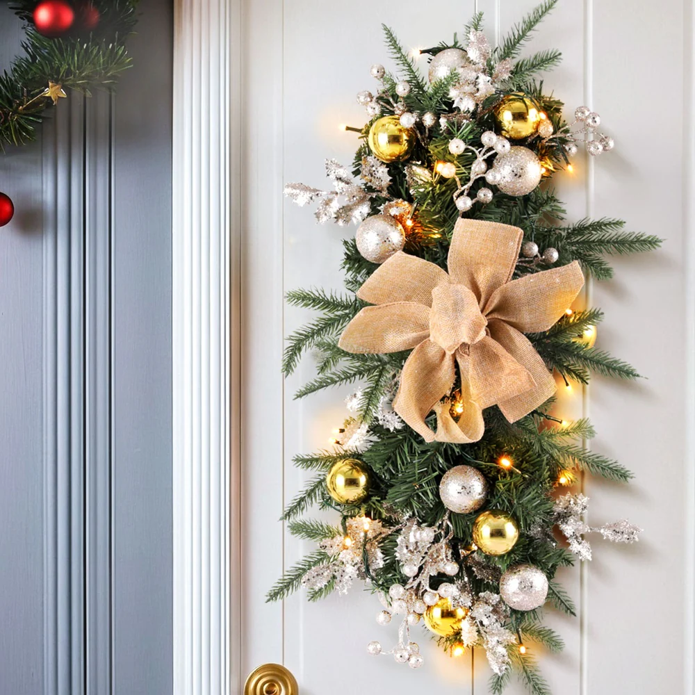 Hanging Christmas Garland 45cm Staircase Door Party Decor - Image 7