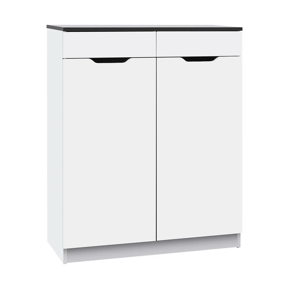High Gloss Shoe Cabinet – White - Image 2