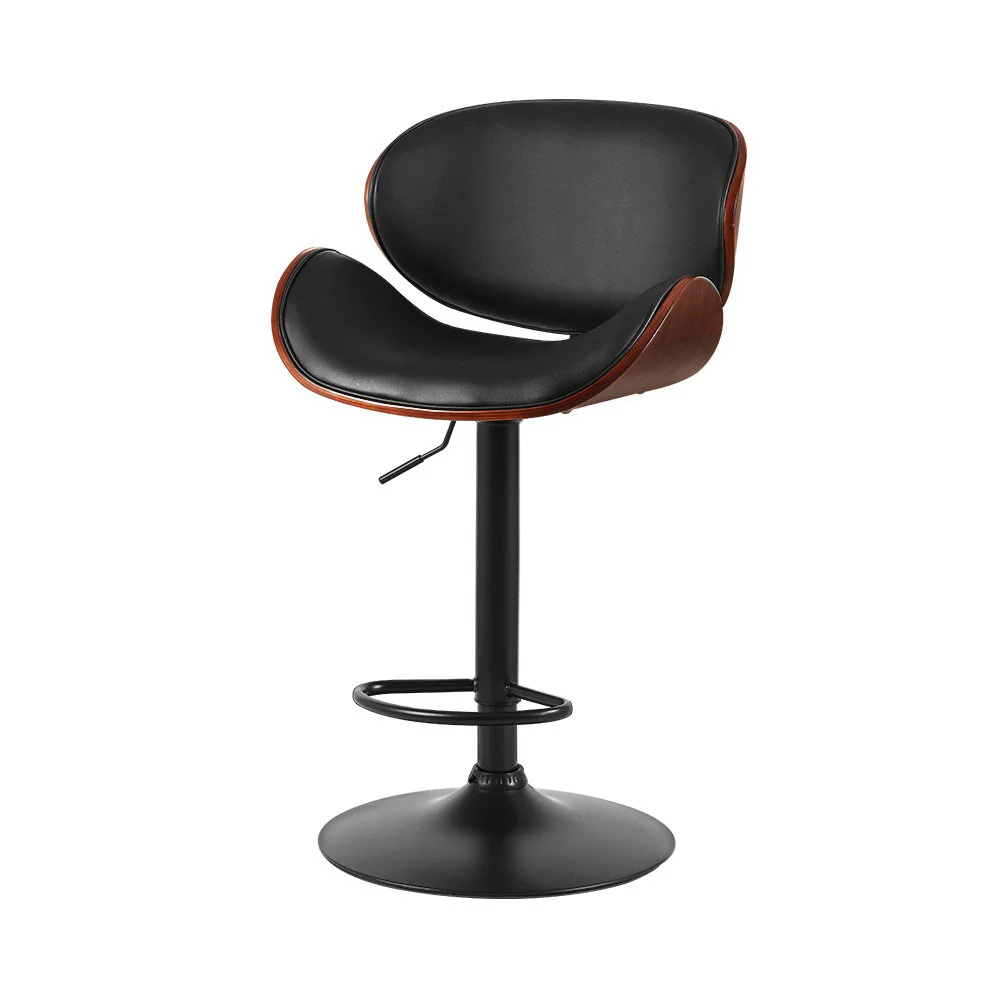Joyce Wooden Gas Lift Bar Stool Black - Image 7