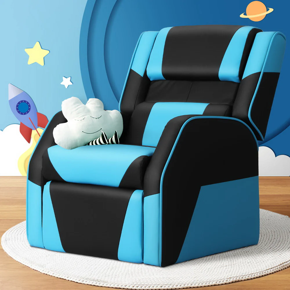 Kids Recliner Chair PU Leather Gaming Sofa Lounge Couch Children Armchair - Image 6