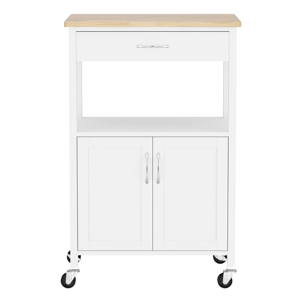 Kitchen Island Trolley Rolling Serving Cart Storage Drawer Cupboard 60cm - Image 4