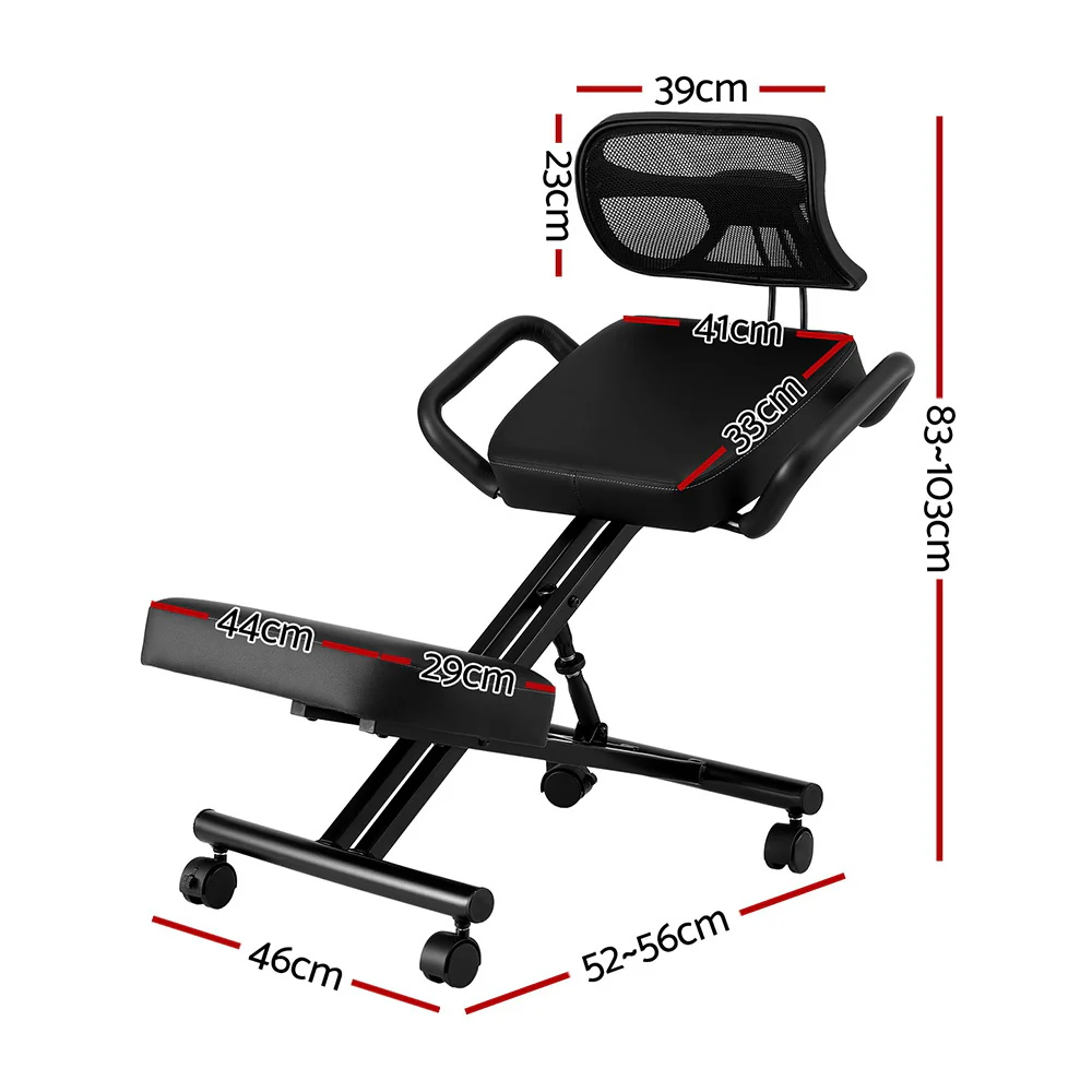 Kneeling Chair Ergonomic Office Home Knee Seat Posture Back Stretch Rest - Image 2