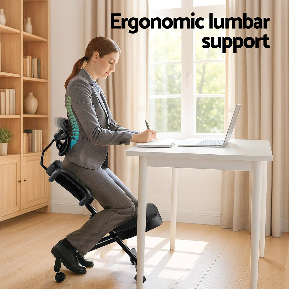 Kneeling Chair Ergonomic Office Home Knee Seat Posture Back Stretch Rest - Image 5