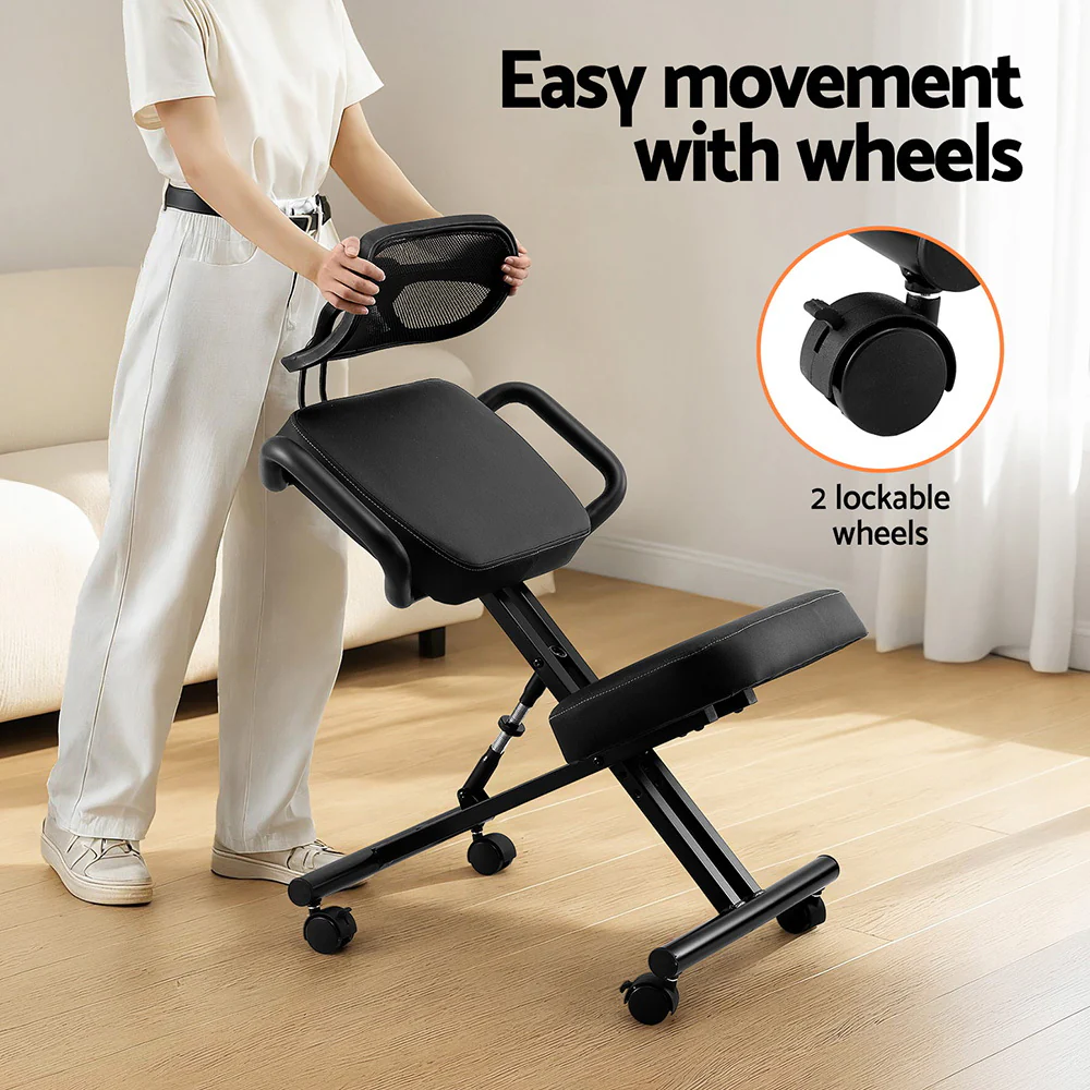 Kneeling Chair Ergonomic Office Home Knee Seat Posture Back Stretch Rest - Image 6