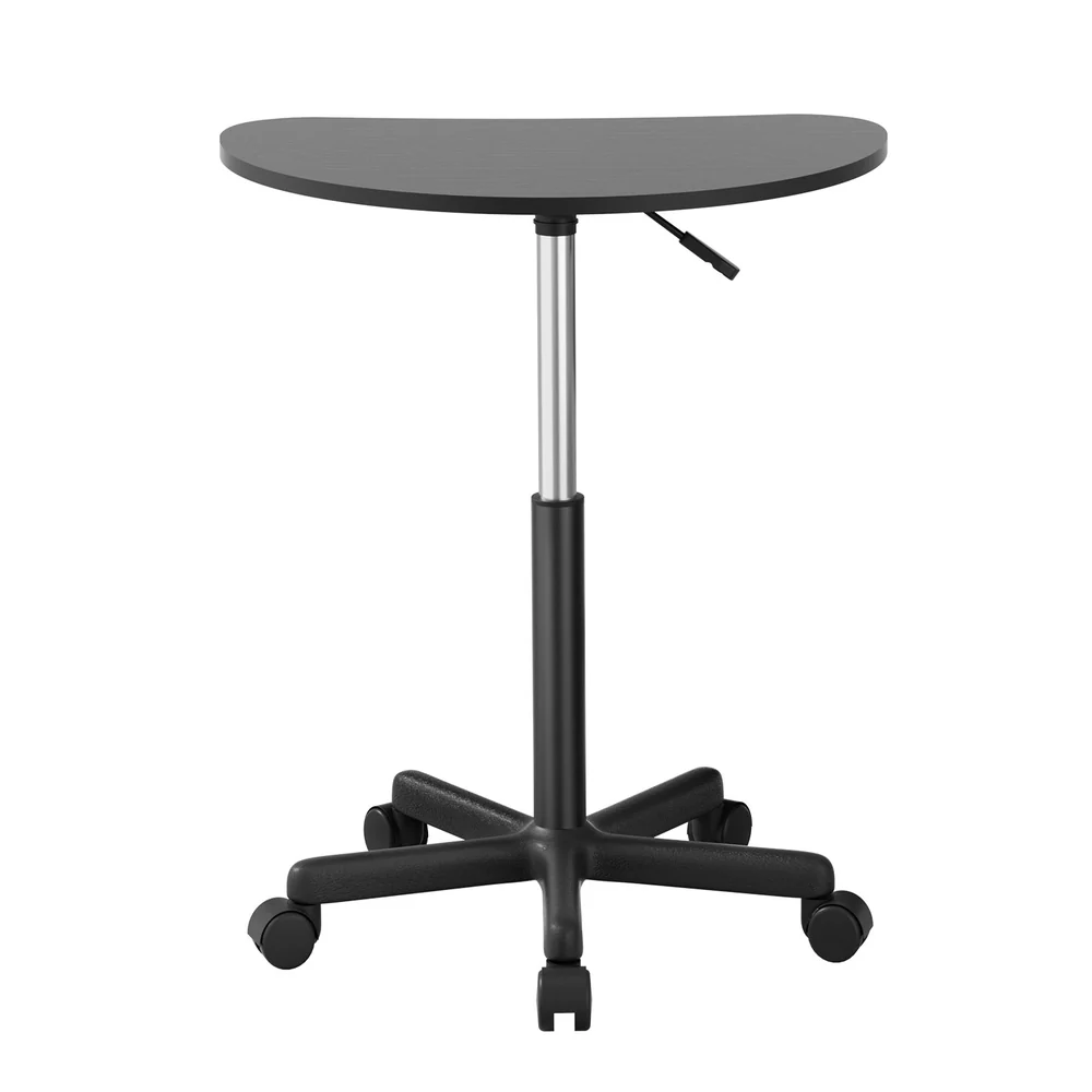 Laptop Desk Portable Height Adjustable Table Caster Wheels 60CM Black - Image 3