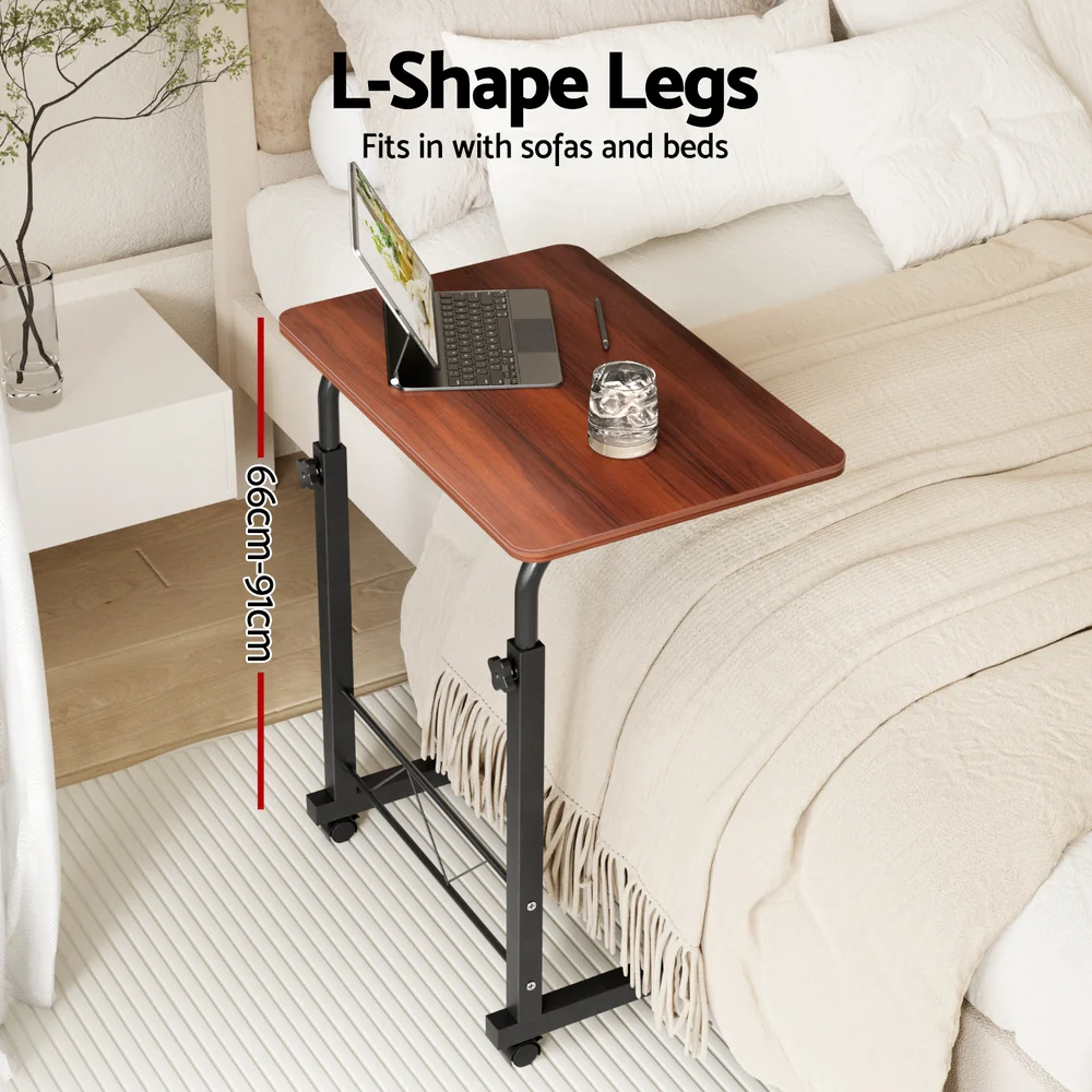 Laptop Desk Table Adjustable 60CM Dark Wood - Image 4