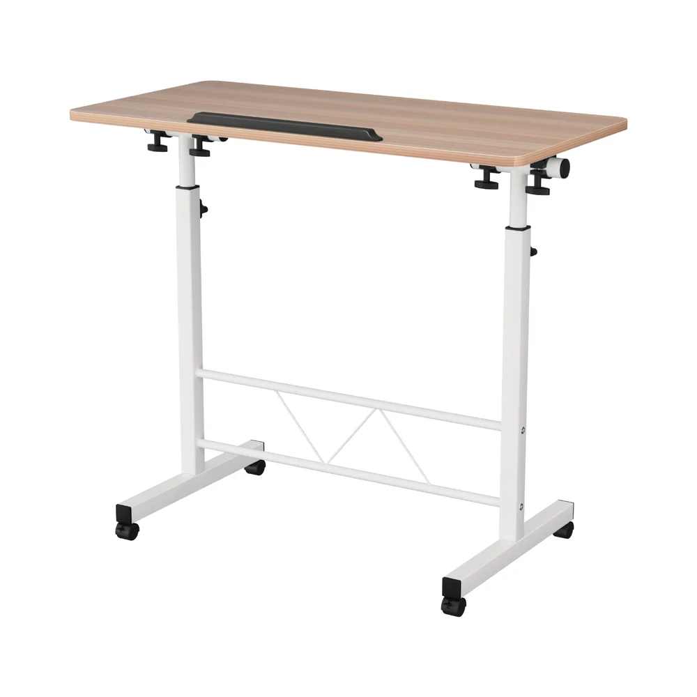 Laptop Desk Table Adjustable 80CM Light Wood - Image 3