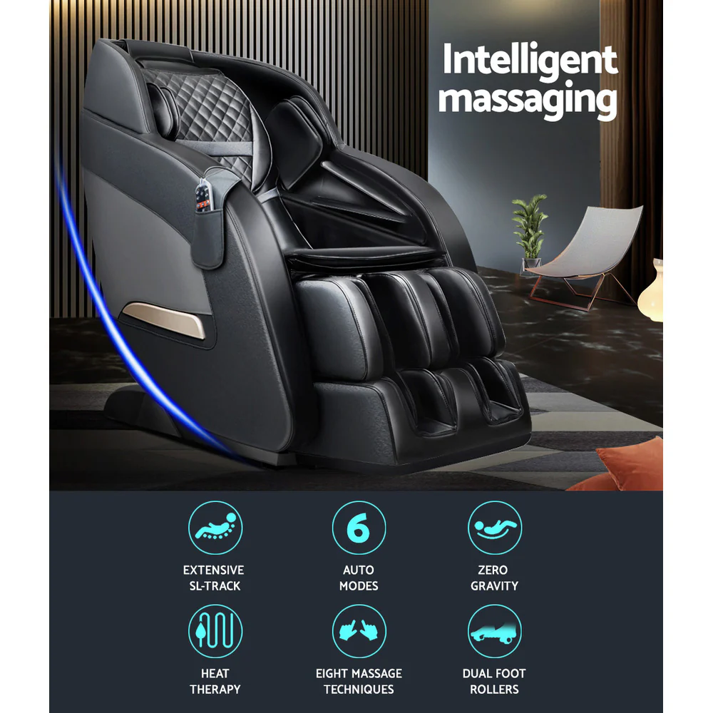 Massage Chair Electric Recliner Massager Black Decima - Image 4