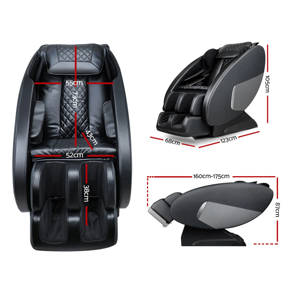 Massage Chair Electric Recliner Massager Black Ellmue - Image 2