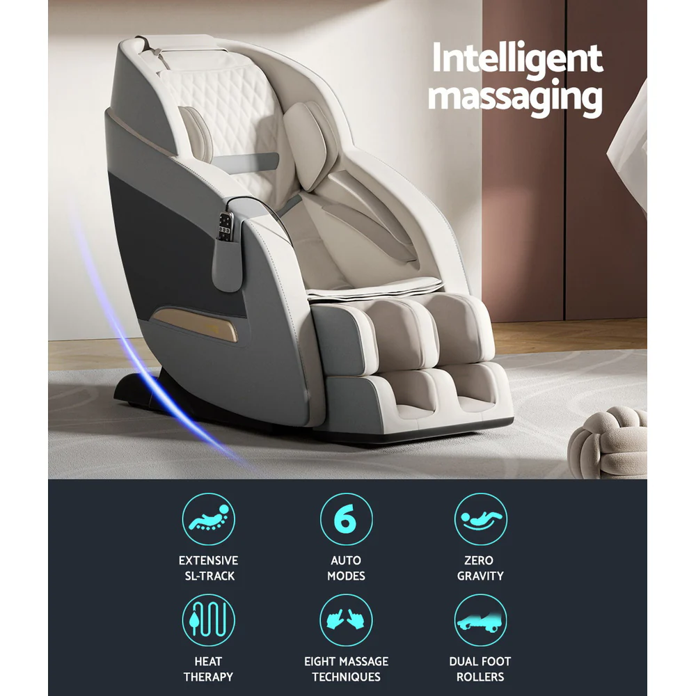 Massage Chair Electric Recliner Massager Grey Decima - Image 5