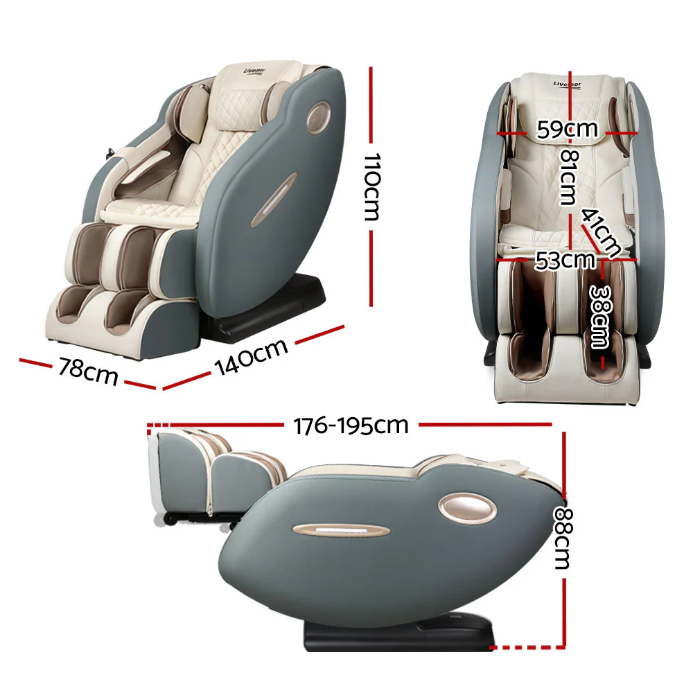 Massage Chair Electric Recliner Massager Grey Ozeni - Image 2