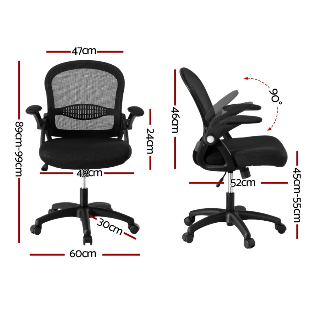 Mesh Office Chair Computer Gaming Desk Chairs Work Study Mid Back - Image 2