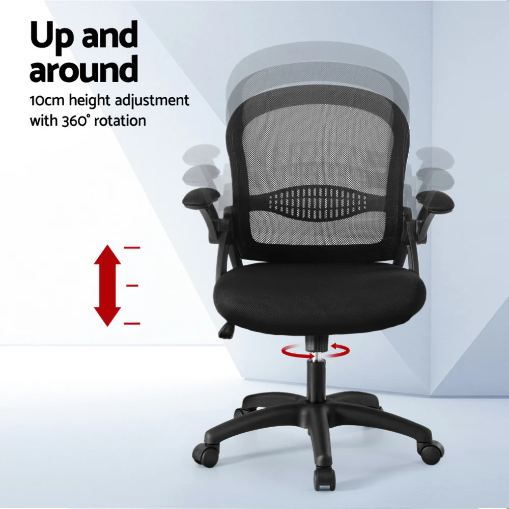 Mesh Office Chair Computer Gaming Desk Chairs Work Study Mid Back - Image 4
