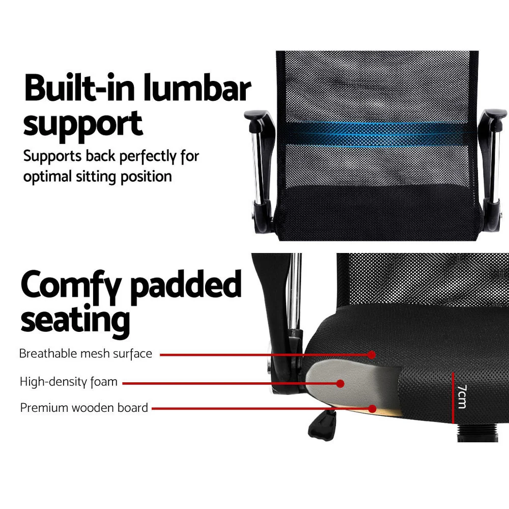 Mesh Office Chair High Back Black - Image 4