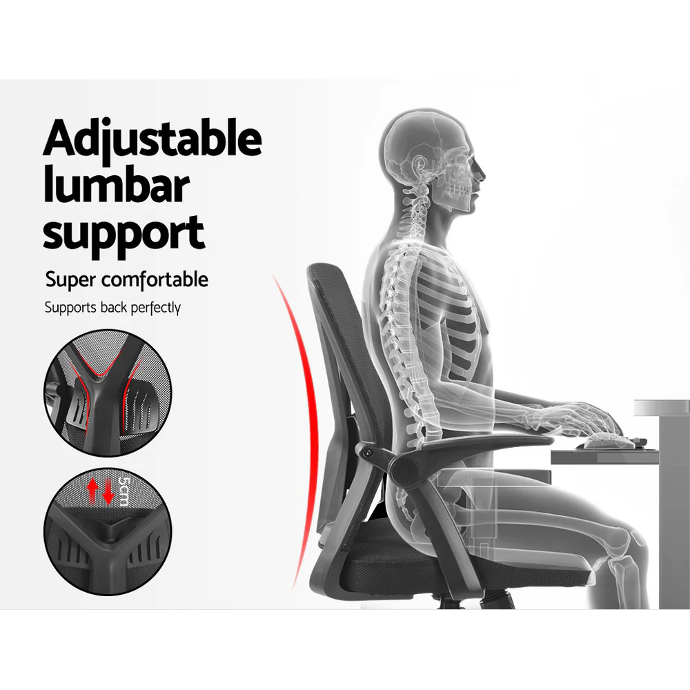 Mesh Office Chair Mid Back Black - Image 4