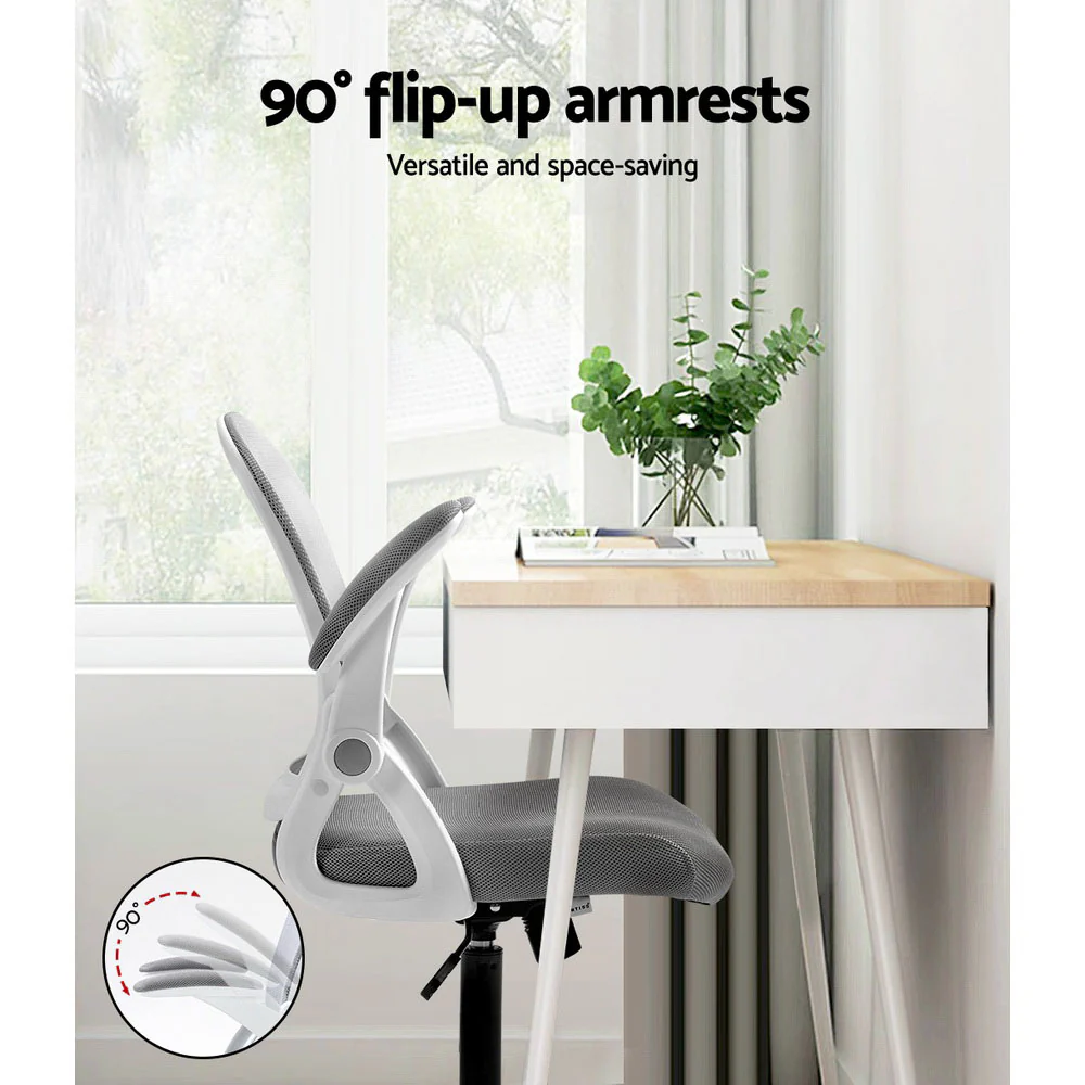 Mesh Office Chair Mid Back Grey - Image 5