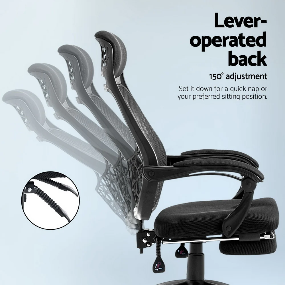 Mesh Office Chair Recliner Black - Image 4
