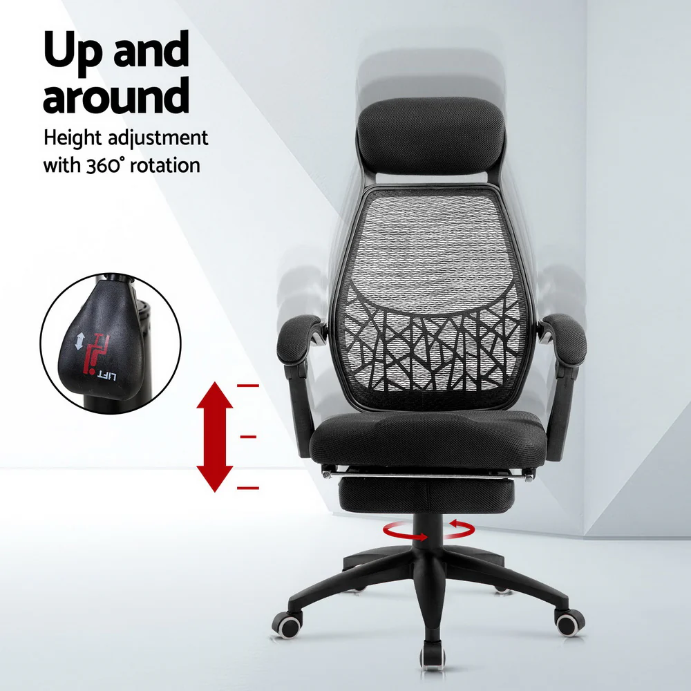 Mesh Office Chair Recliner Black - Image 5