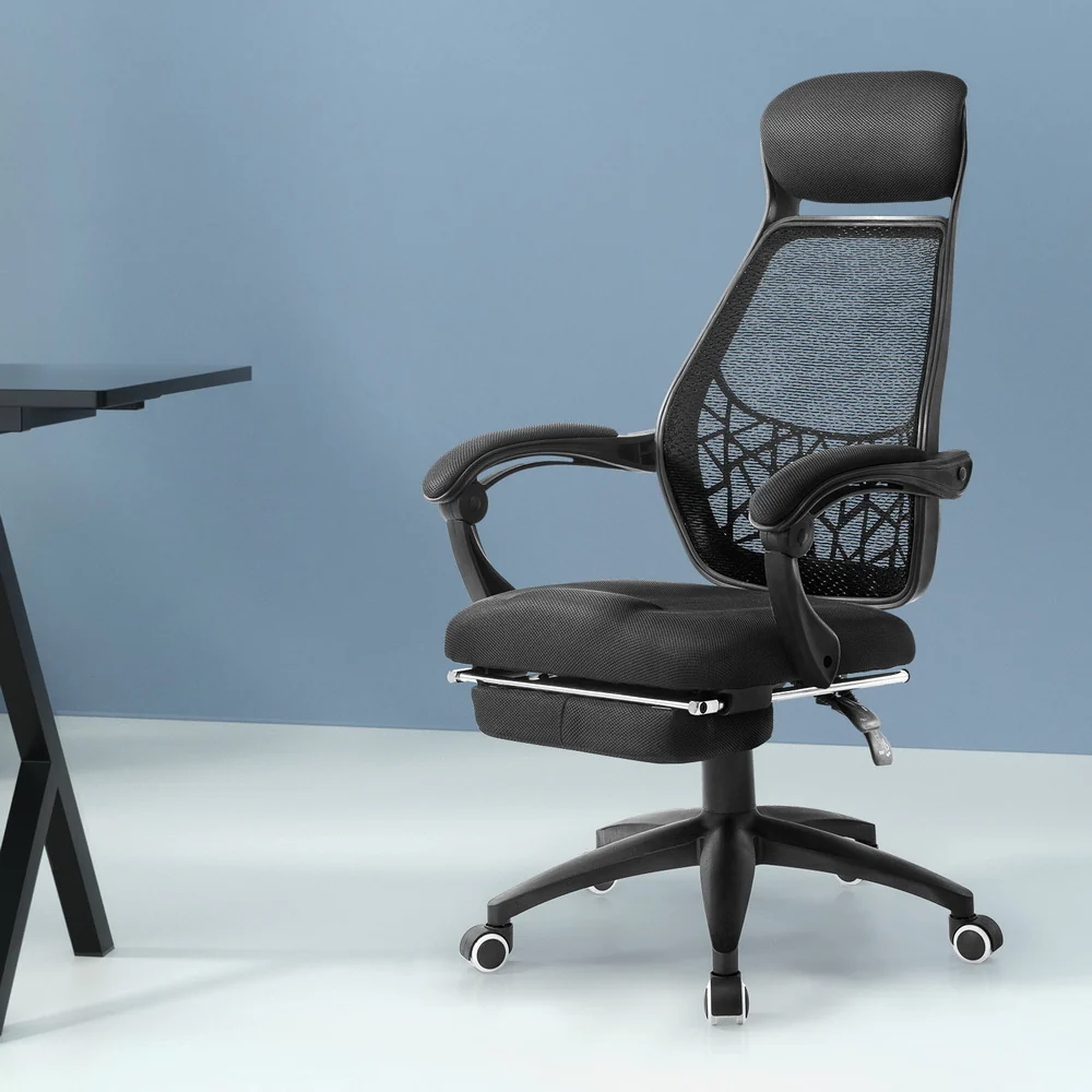 Mesh Office Chair Recliner Black - Image 7