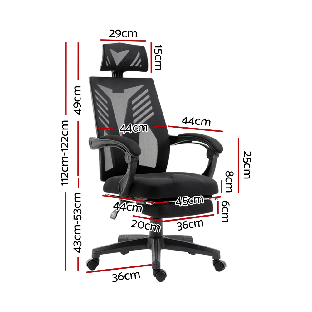 Mesh Office Chair Recliner Black - Image 2