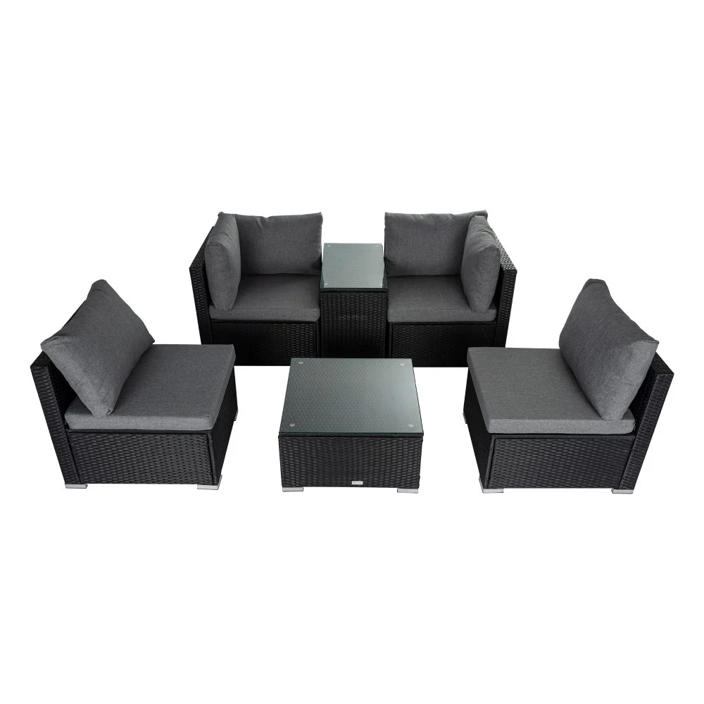 Modular Outdoor Lounge Set-9pcs Sofa, Armchairs and Coffee Table - Image 6