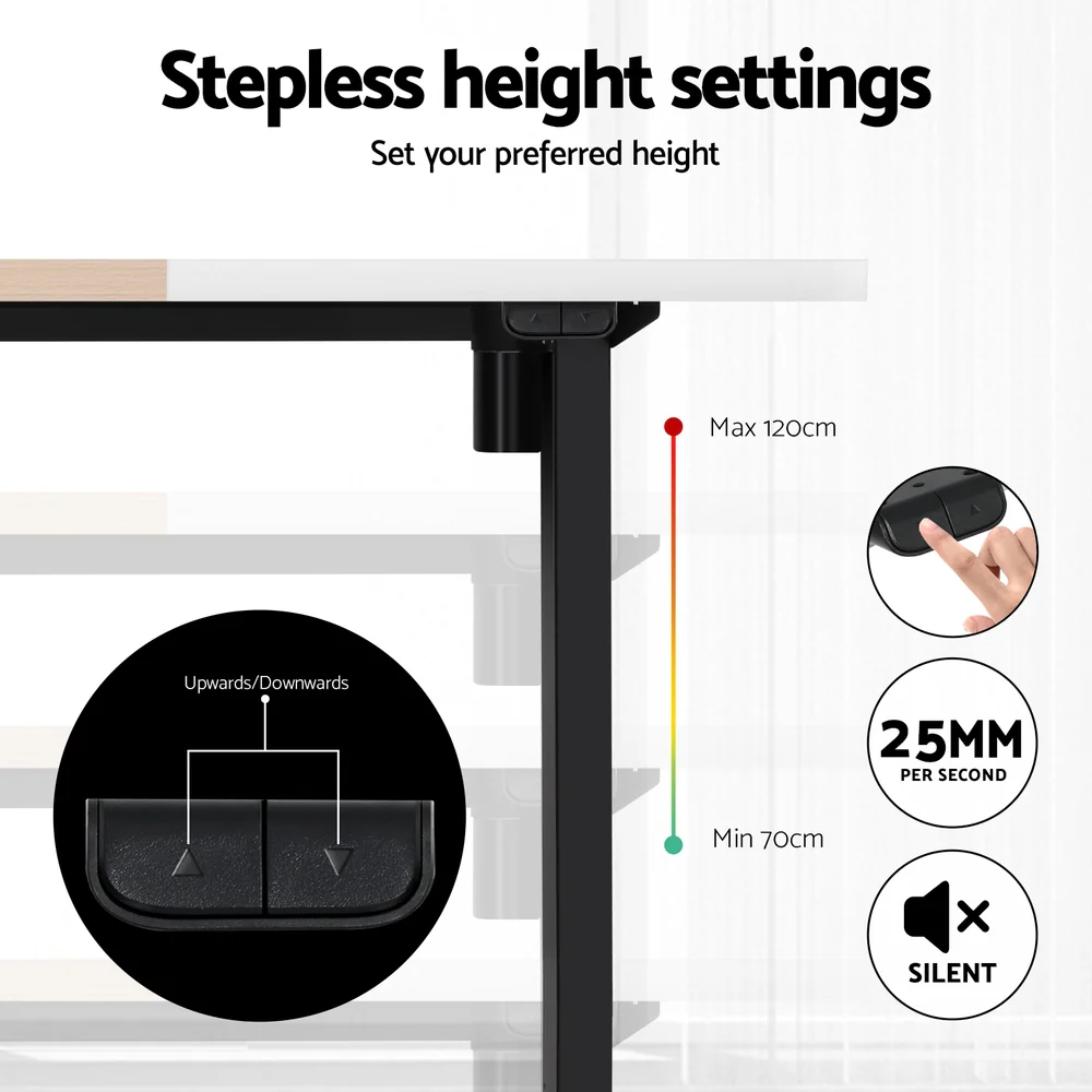 Motorised Standing Desk Sit Stand Desks 140CM - Image 5
