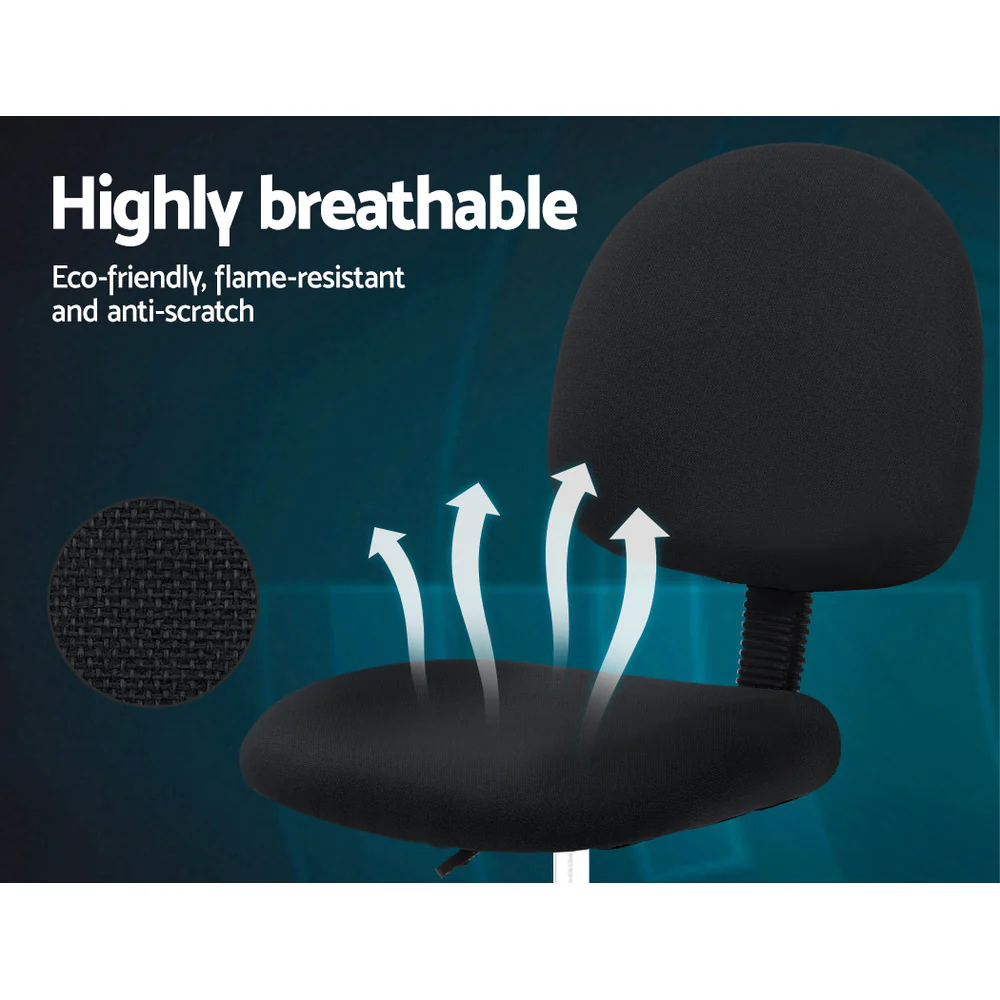 Office Chair Drafting Stool Fabric Chairs Black - Image 5