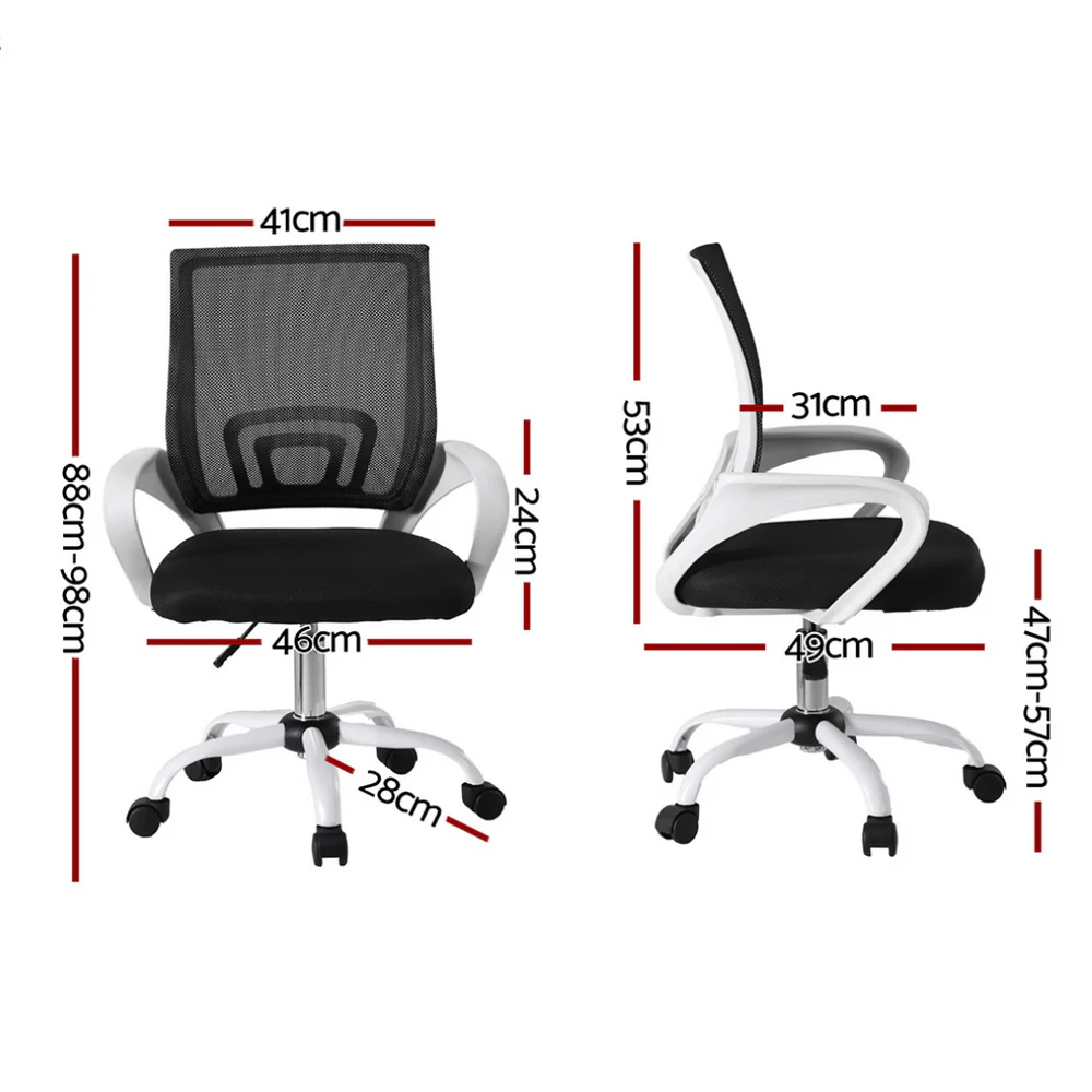 Office Chair Mesh Computer Gaming Desk Chairs Work Study Mid Back - Image 2