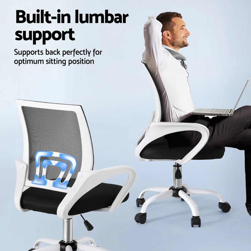 Office Chair Mesh Computer Gaming Desk Chairs Work Study Mid Back - Image 5