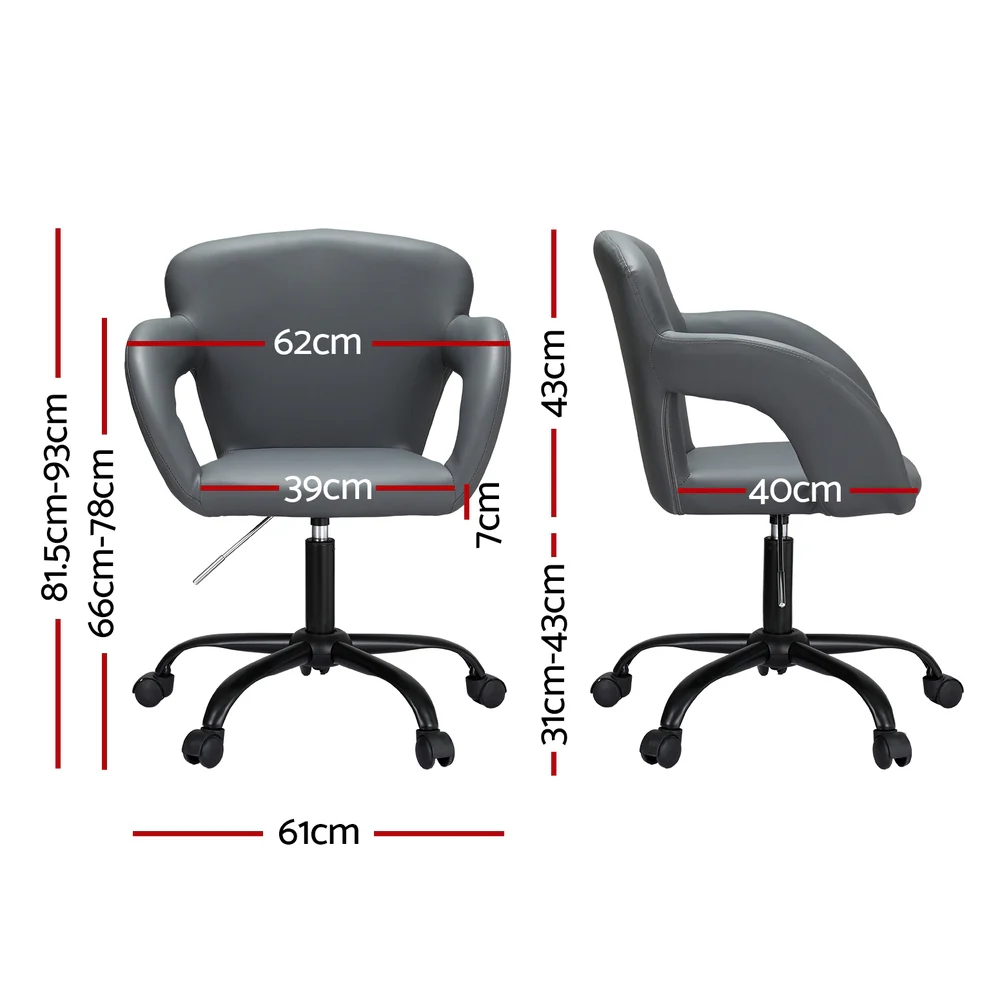 Office Chair Mid Back Grey - Image 2