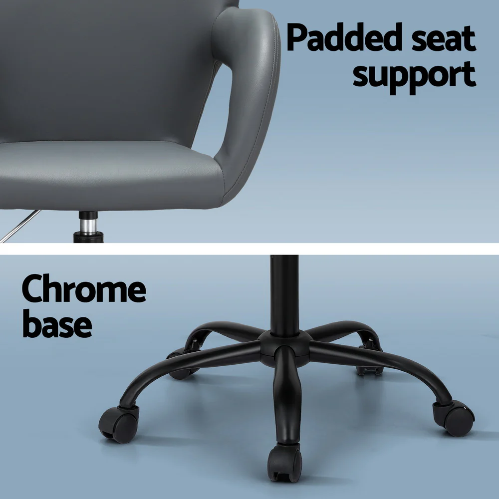 Office Chair Mid Back Grey - Image 6