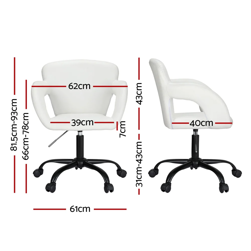 Office Chair Mid Back White - Image 2