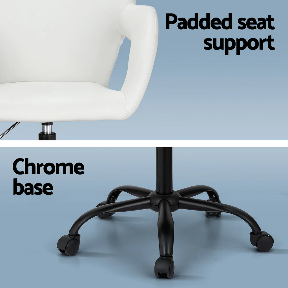 Office Chair Mid Back White - Image 6
