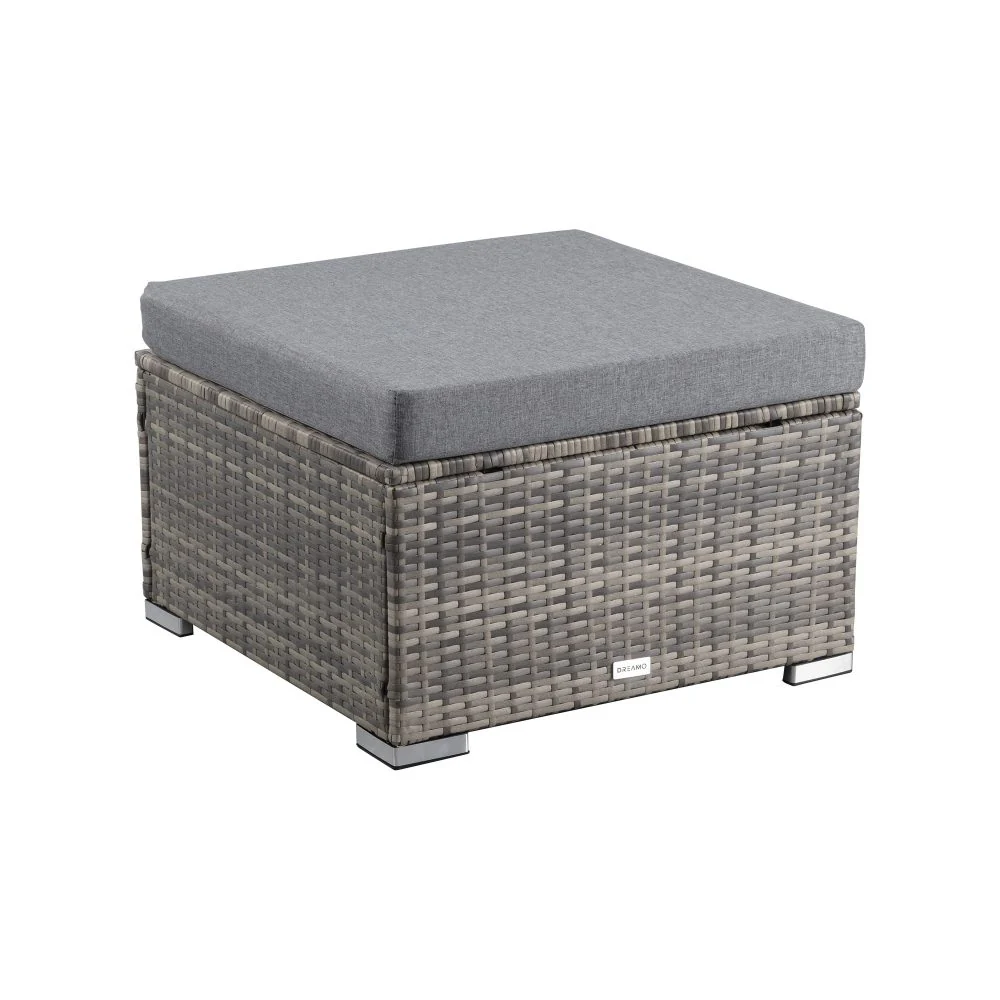 Ottoman-Style Outdoor Lounge Set in Grey - Image 11
