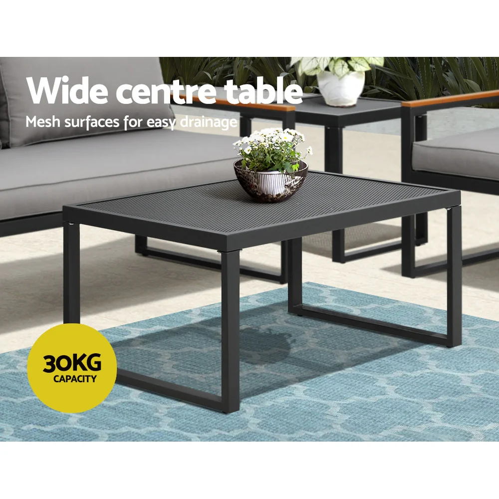 Outdoor Sofa Set 3 Seater Corner Modular Lounge Setting Steel - Image 5