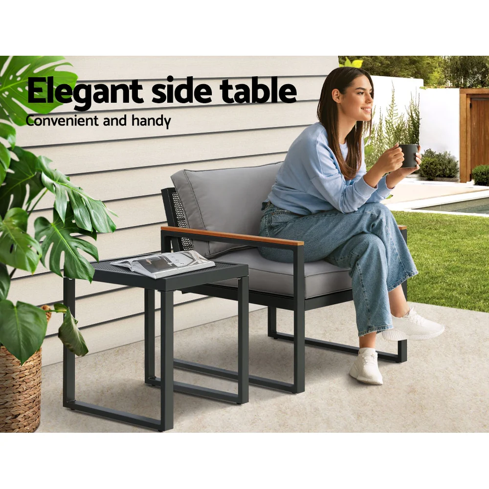 Outdoor Sofa Set 3 Seater Corner Modular Lounge Setting Steel - Image 6