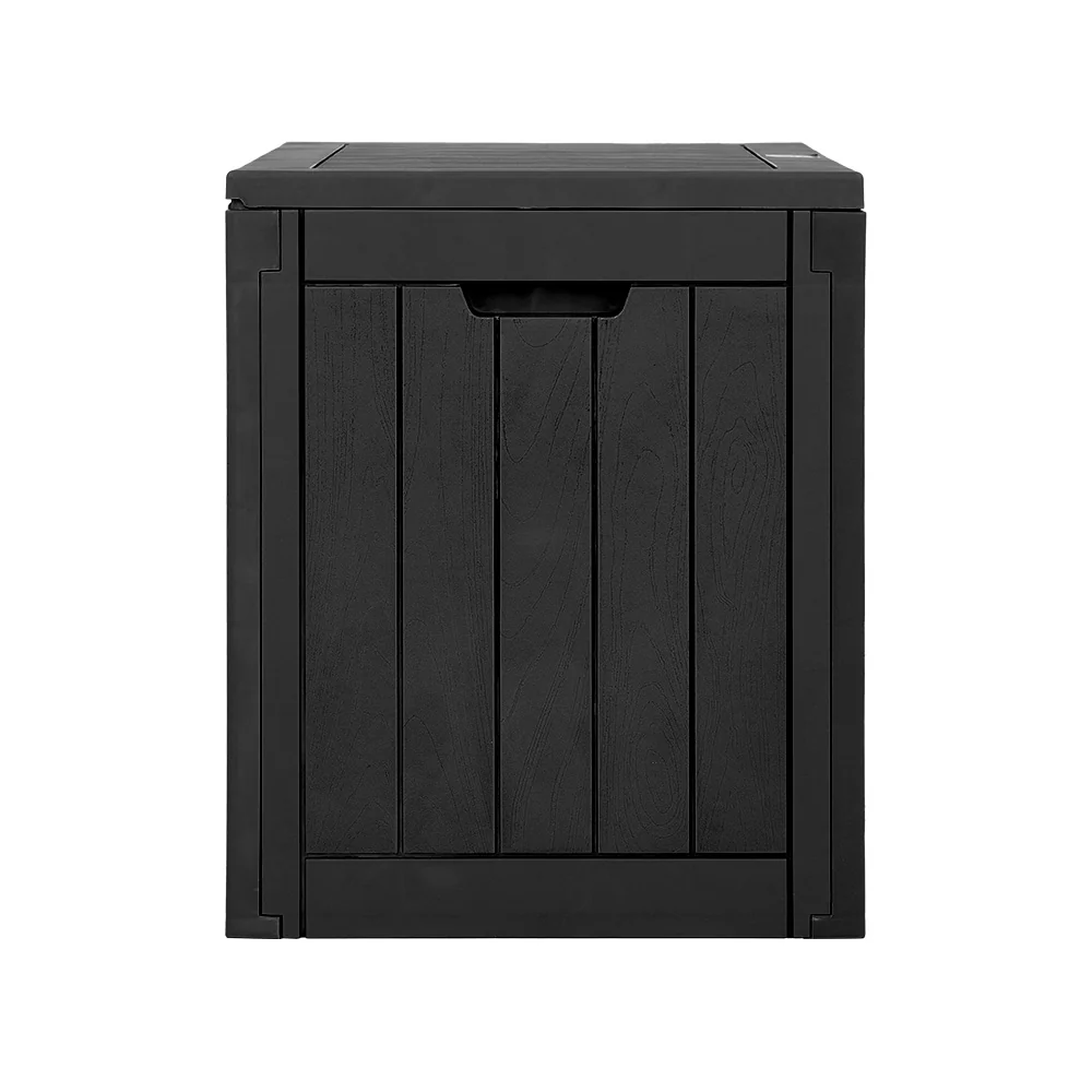 Outdoor Storage Box 118L Container Lockable Garden Toy Tool Shed Black - Image 3
