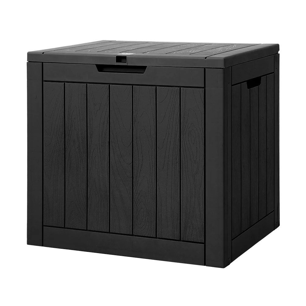 Outdoor Storage Box 118L Container Lockable Garden Toy Tool Shed Black - Image 7
