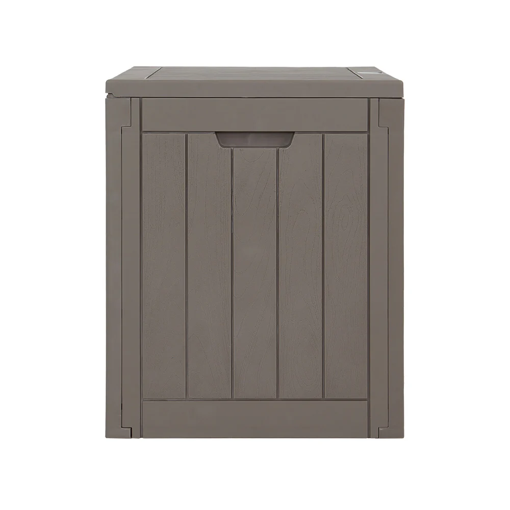 Outdoor Storage Box 118L Container Lockable Garden Toy Tool Shed Grey - Image 3