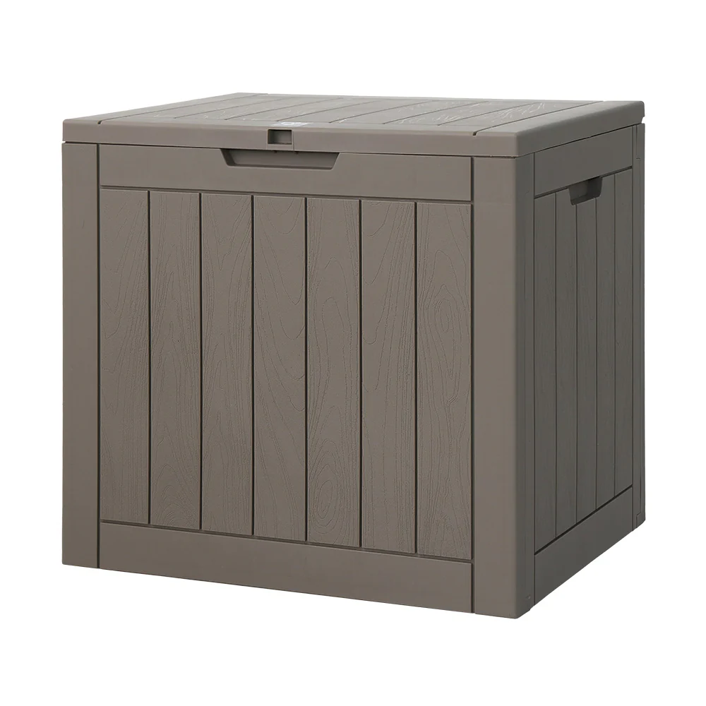 Outdoor Storage Box 118L Container Lockable Garden Toy Tool Shed Grey - Image 7