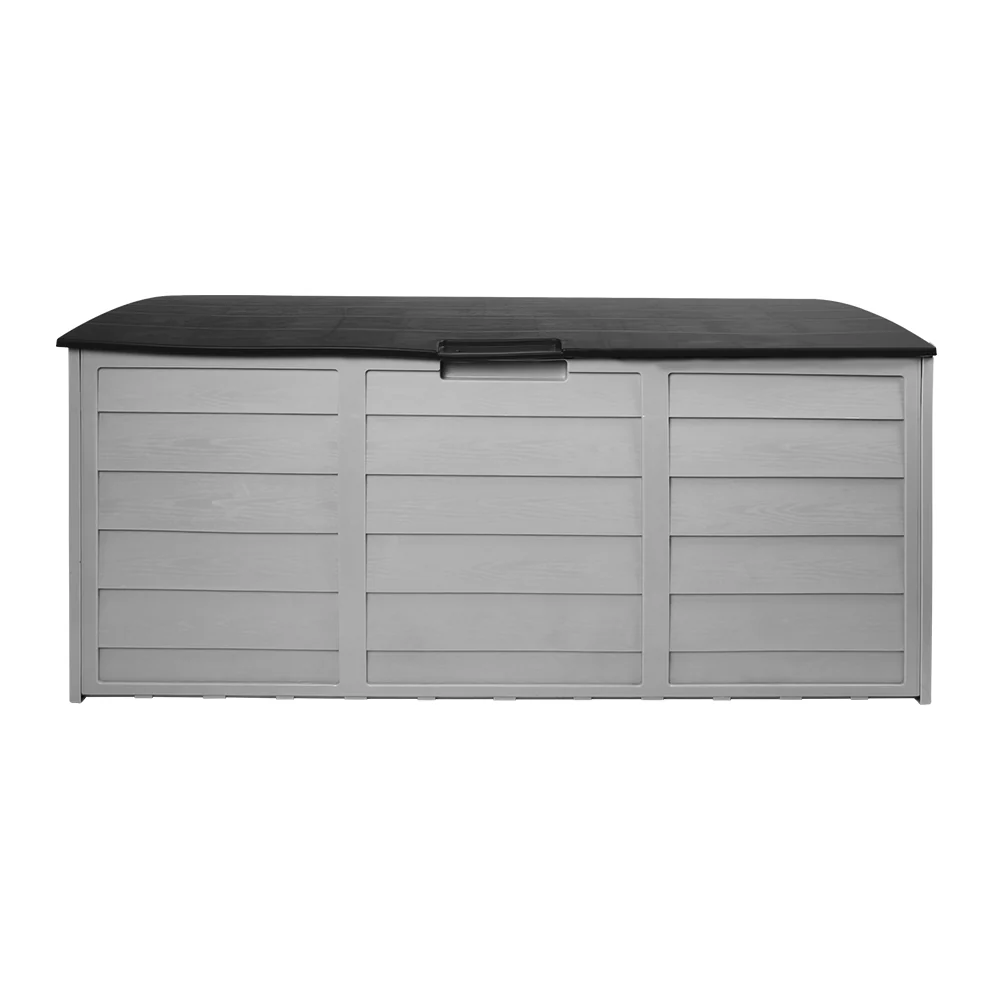 Outdoor Storage Box 290L Lockable Organiser Garden Deck Shed Tool Black - Image 3