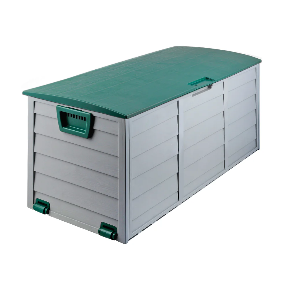 Outdoor Storage Box 290L Lockable Organiser Garden Deck Shed Tool Green - Image 4