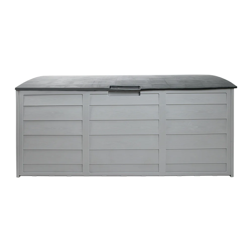 Outdoor Storage Box 290L Lockable Organiser Garden Deck Shed Tool Grey - Image 3