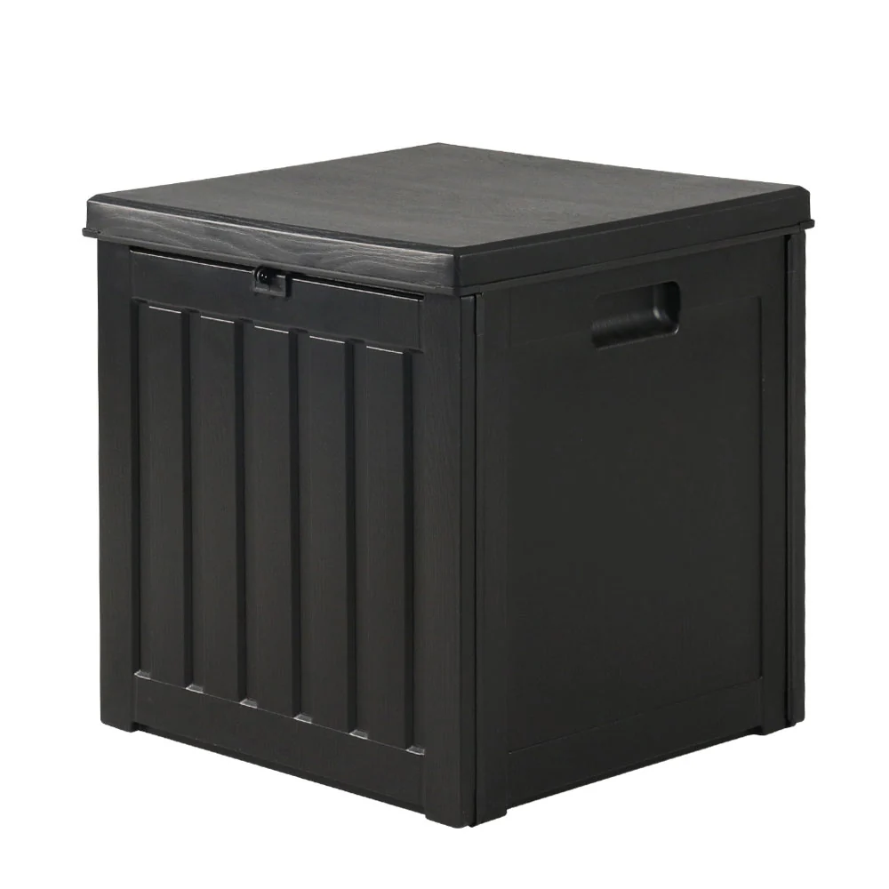 Outdoor Storage Box 80L Container Lockable Garden Toy Tool Shed Black - Image 7