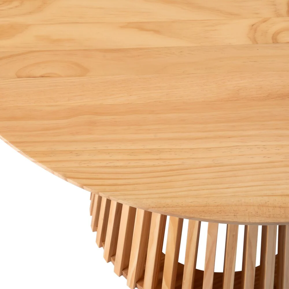 Palmer Sleek Silhouette Dining Table - Natural Wood - Image 5